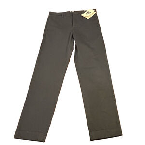NWT Frank and Oak Flex Work Pant Sz 30 Black Tapered Cropped Hem MSRP $129 Prep